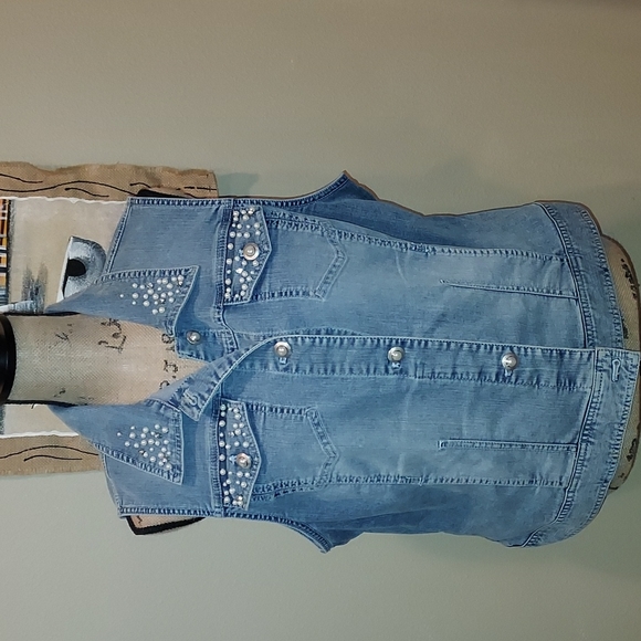 Chico's Jackets & Blazers - Chico's Platinum denim jean vest